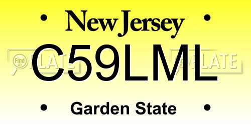 C59LML New Jersey License Plate