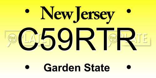 C59RTR New Jersey License Plate
