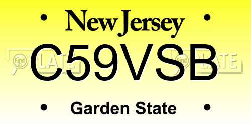 C59VSB New Jersey License Plate