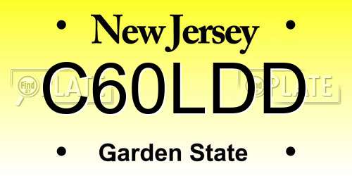 C60LDD New Jersey License Plate