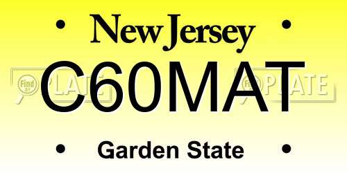 C60MAT New Jersey License Plate