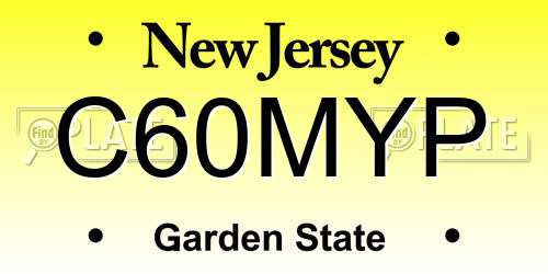 C60MYP New Jersey License Plate