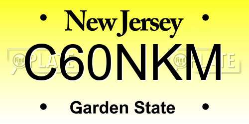 C60NKM New Jersey License Plate