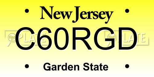 C60RGD New Jersey License Plate
