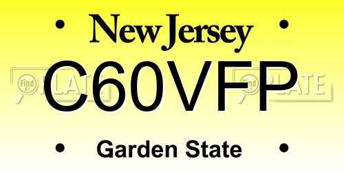 C60VFP New Jersey License Plate