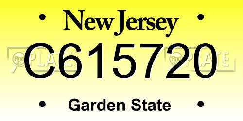 C615720 New Jersey License Plate