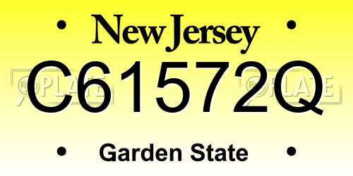 C61572Q New Jersey License Plate
