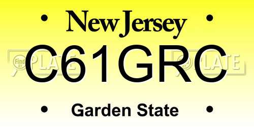 C61GRC New Jersey License Plate