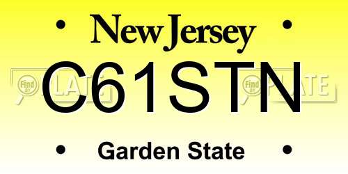 C61STN New Jersey License Plate