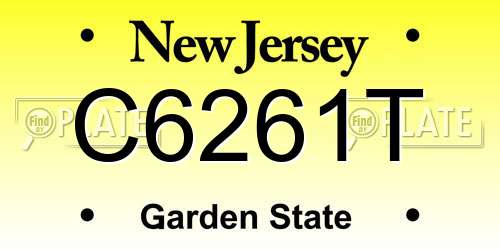 C6261T New Jersey License Plate