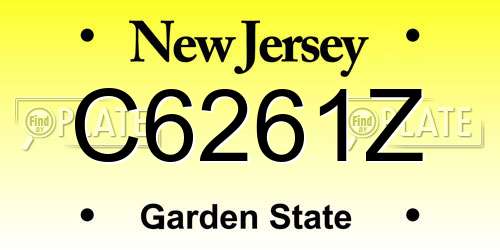 C6261Z New Jersey License Plate