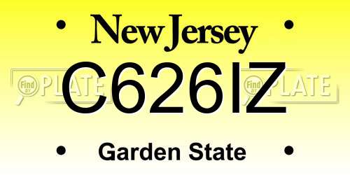 C626IZ New Jersey License Plate