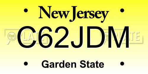 C62JDM New Jersey License Plate