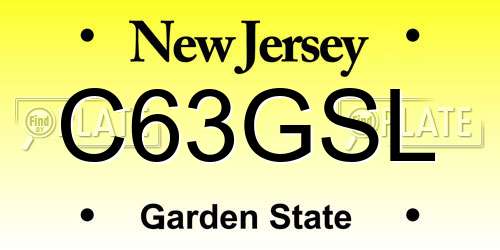 C63GSL New Jersey License Plate