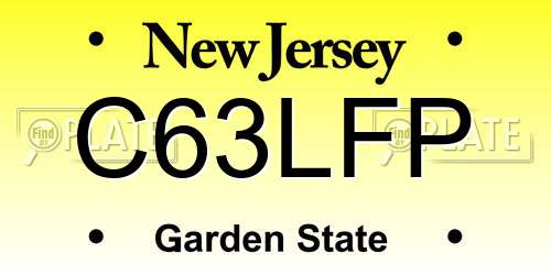 C63LFP New Jersey License Plate