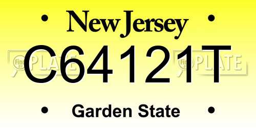C64121T New Jersey License Plate
