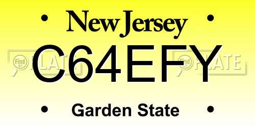 C64EFY New Jersey License Plate