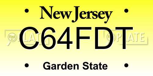 C64FDT New Jersey License Plate