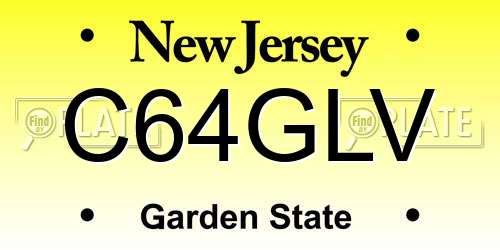 C64GLV New Jersey License Plate