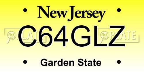 C64GLZ New Jersey License Plate