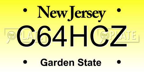 C64HCZ New Jersey License Plate