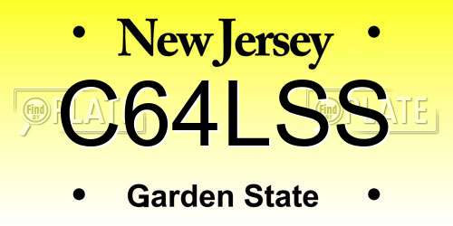 C64LSS New Jersey License Plate
