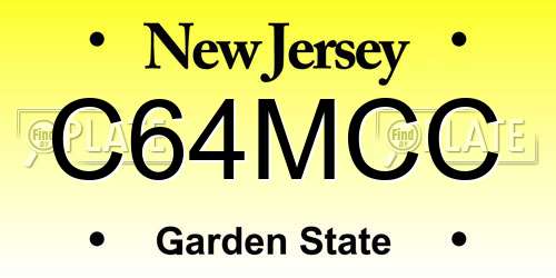 C64MCC New Jersey License Plate
