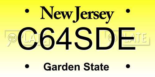 C64SDE New Jersey License Plate