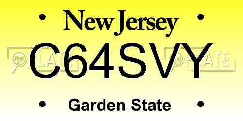 C64SVY New Jersey License Plate