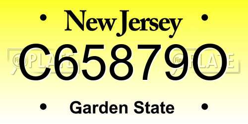 C65879O New Jersey License Plate