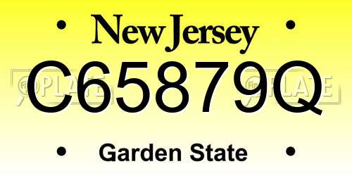 C65879Q New Jersey License Plate