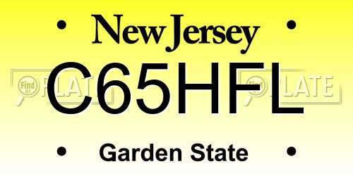C65HFL New Jersey License Plate
