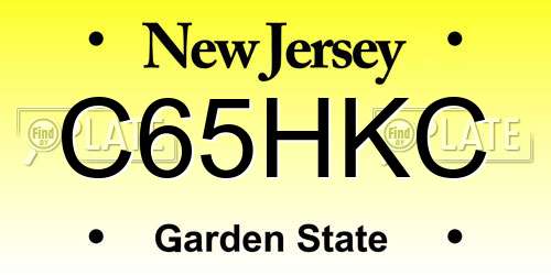 C65HKC New Jersey License Plate