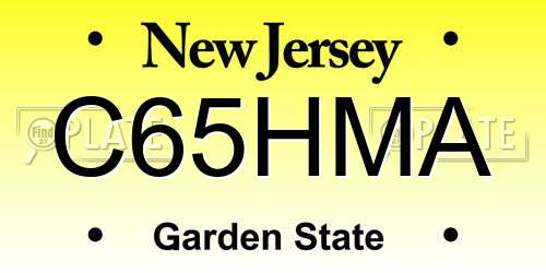 C65HMA New Jersey License Plate