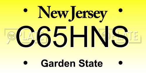 C65HNS New Jersey License Plate