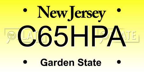 C65HPA New Jersey License Plate