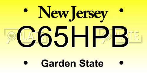 C65HPB New Jersey License Plate