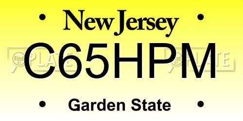 C65HPM New Jersey License Plate