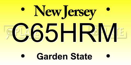 C65HRM New Jersey License Plate