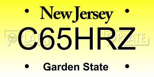 C65HRZ New Jersey License Plate