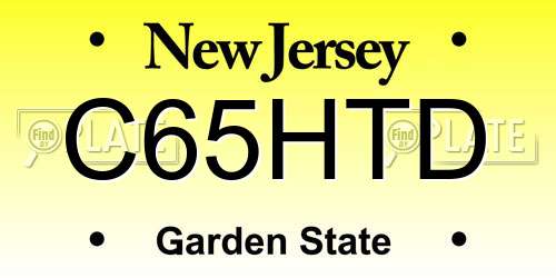 C65HTD New Jersey License Plate