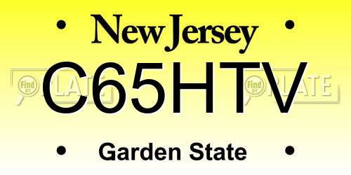C65HTV New Jersey License Plate
