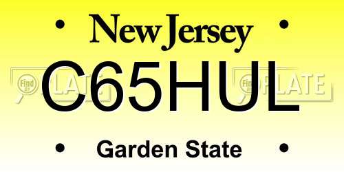 C65HUL New Jersey License Plate