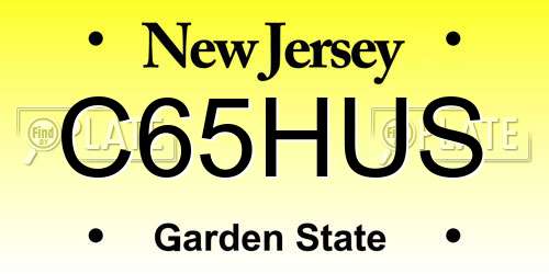 C65HUS New Jersey License Plate