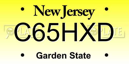 C65HXD New Jersey License Plate