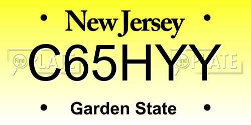 C65HYY New Jersey License Plate