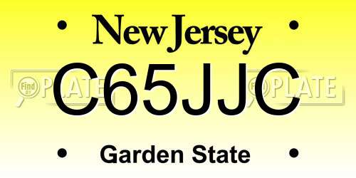 C65JJC New Jersey License Plate