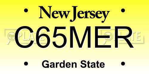 C65MER New Jersey License Plate