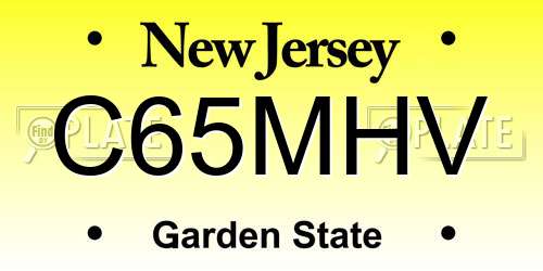 C65MHV New Jersey License Plate