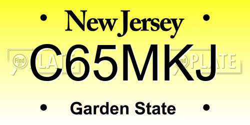 C65MKJ New Jersey License Plate